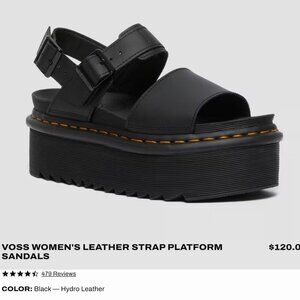 Doc Marten Voss Women's Leather Strap Platform Sandals